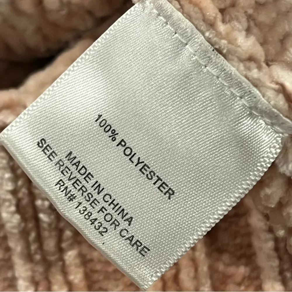 ModCloth peach color scoop neck‎ Chenille Sweater size medium
